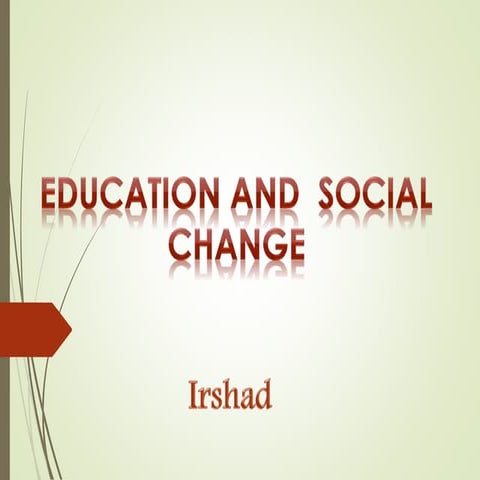 Education and social change