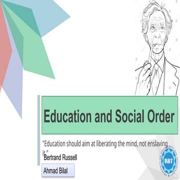 Education and Social Order-Book Review by Bertrand Russell.pptx