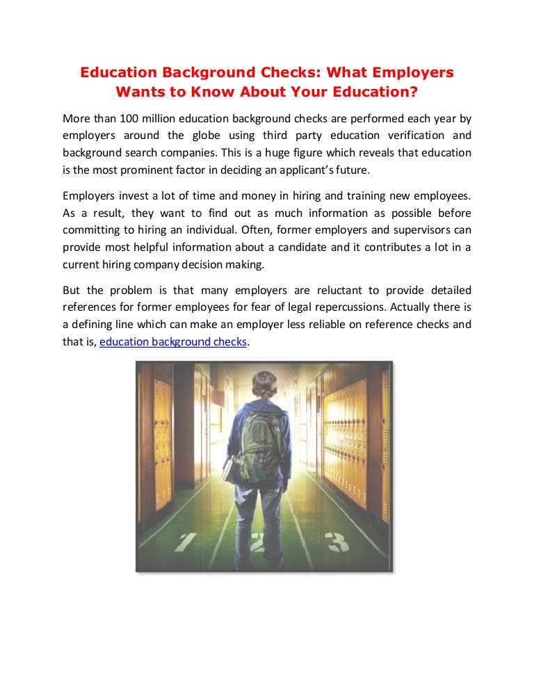 Education Background Checks What Employers Wants to Know About Your