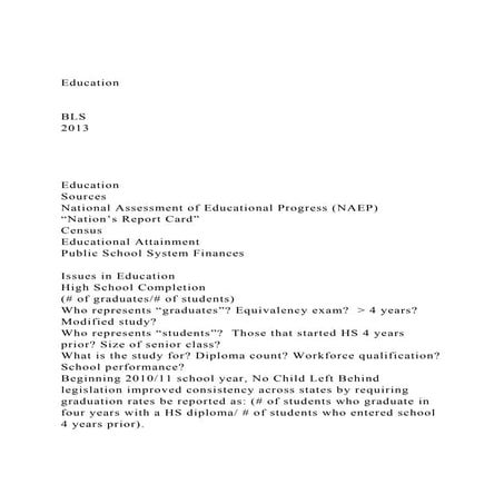 EducationBLS2013EducationSourcesNational A.docx