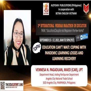 Education can't wait   final-- Pagaduan, Vennesa n. finale