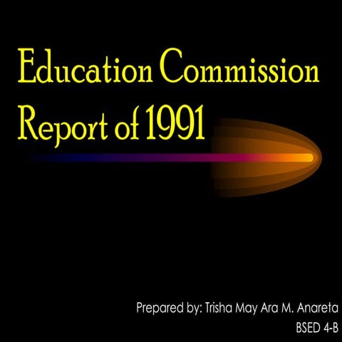 Education commission report of 1991