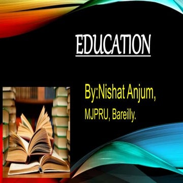 CONCEPT OF EDUCATION.