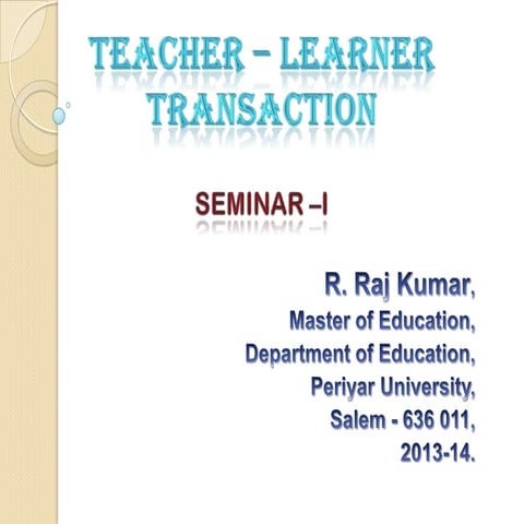 Education contribution of dr. radhakrishnan assnt i