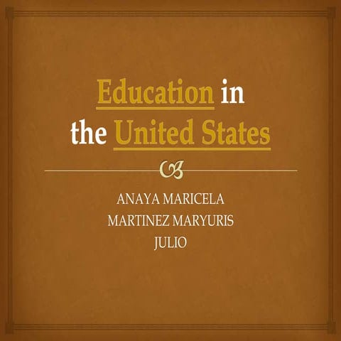 Education in usa