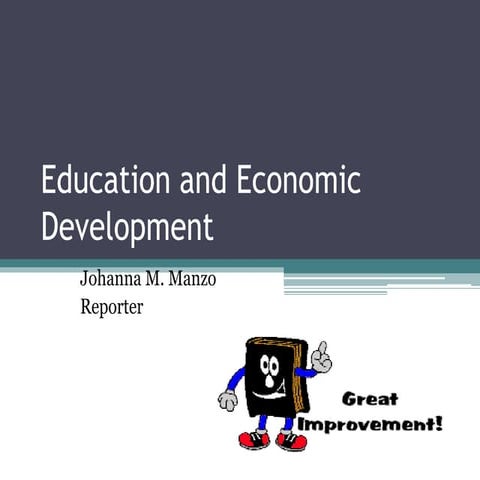 Education & economic dev't.