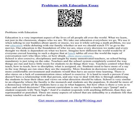 Education Essay Writing