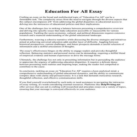 Education For All Essay.pdf