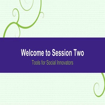 Education for Social Innovation - Session 2