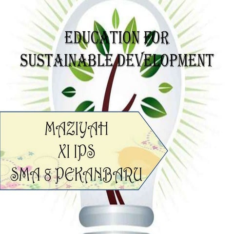 Education for sustainable development (esd) | PPTX