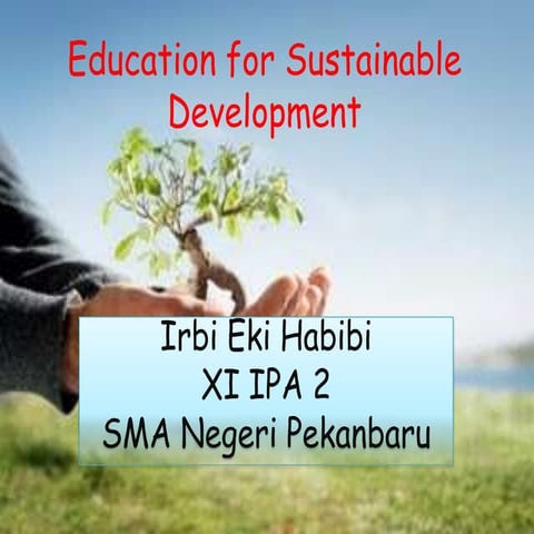 Education of sustainable development | PPTX