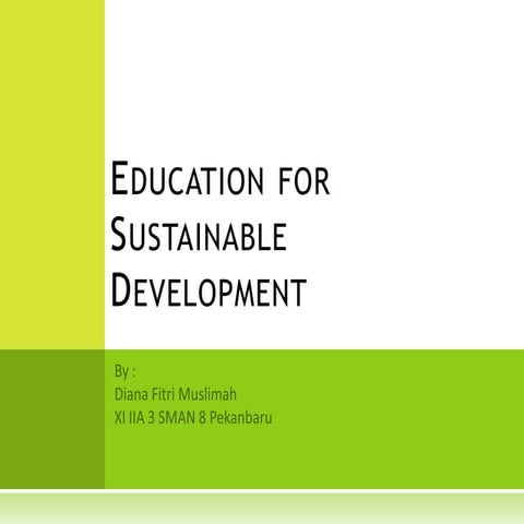 Education for sustainable development (esd) | PPTX