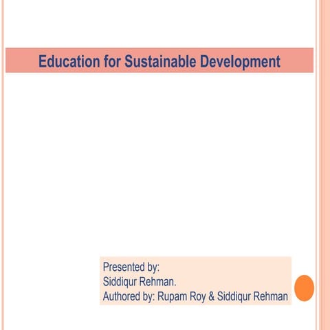 Education for sustainable development