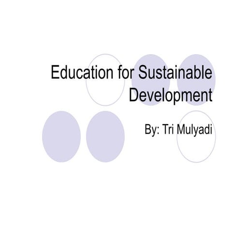 Education of sustainable development | PPTX