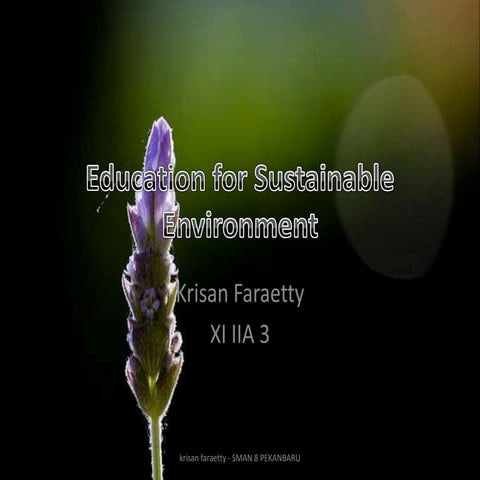 Education for sustainable development | PPT