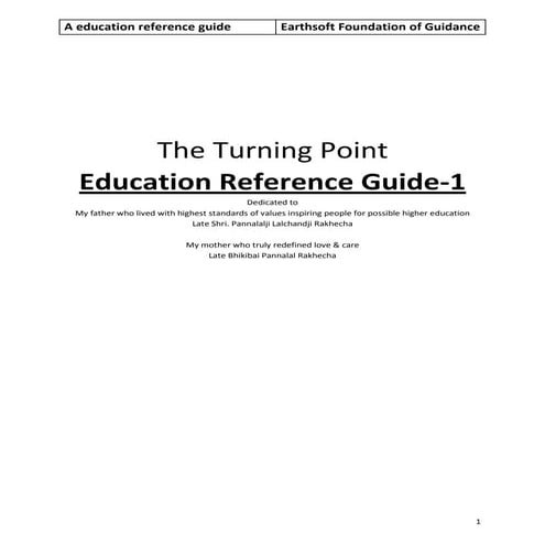 Education guidance part 1
