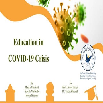 Education in a covid 19 crisis
