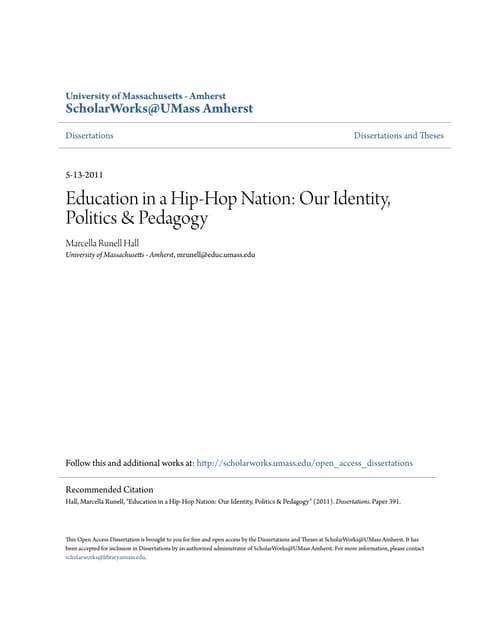 Education in a hip hop nation- our identity politics &amp; pedagogy