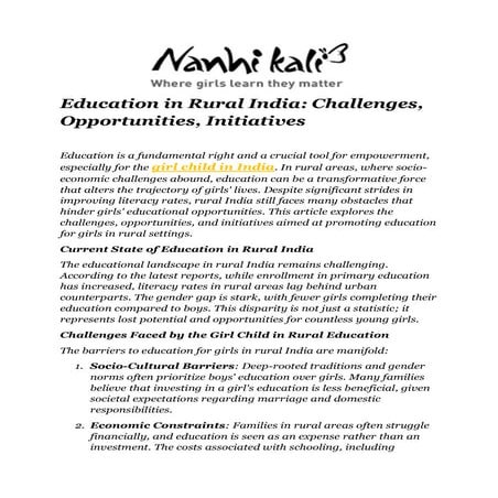 Education in Rural India Challenges, Opportunities, Initiatives.pdf