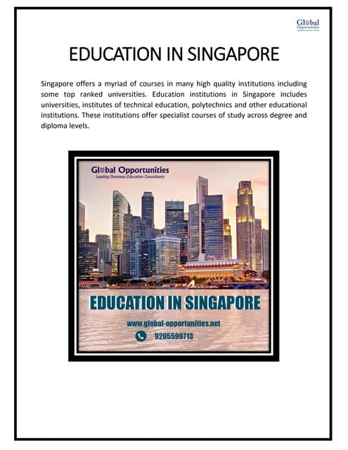 Top Universities to Study in Singapore | PDF