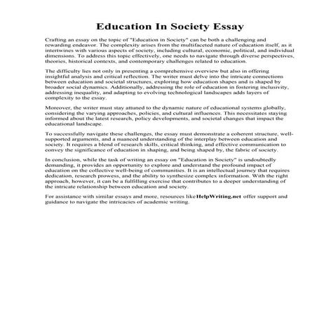 Education In Society Essay.pdf