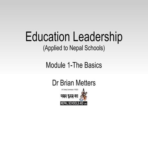 Education Leadership-Introduction to leading the development of Quality Educa...