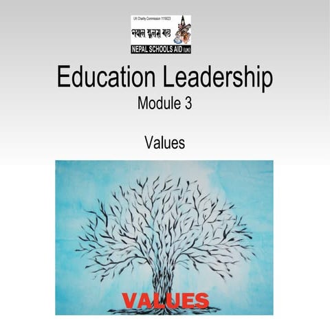 Education Leadership-Module 3: Values