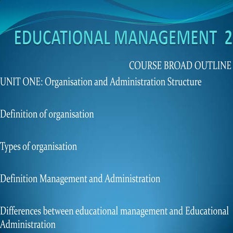 Education mangement powerpoint