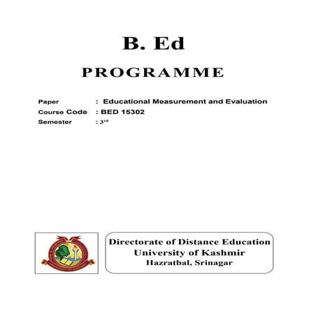 Education Measurement And Evaluation Pdf