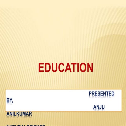 IMPORTANCE OF EDUCATION | PPTX