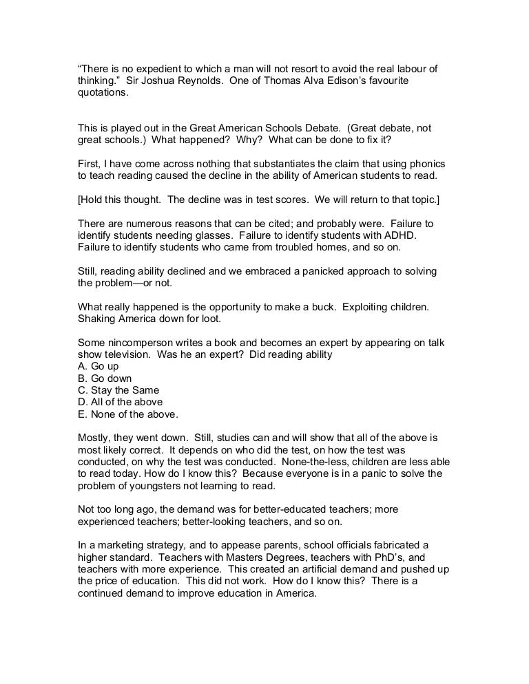 Problems with public school essay picture