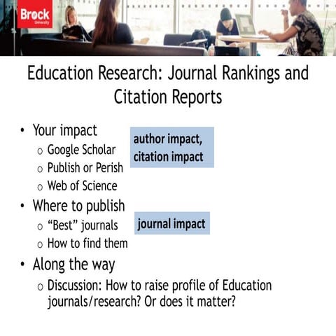 Education Research: Journal Rankings and Citation Reports