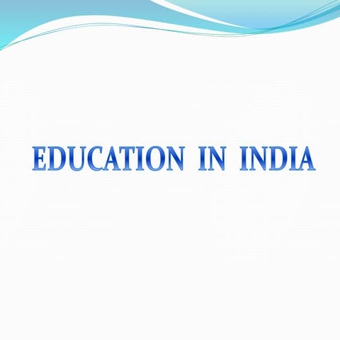 Education sysem in india