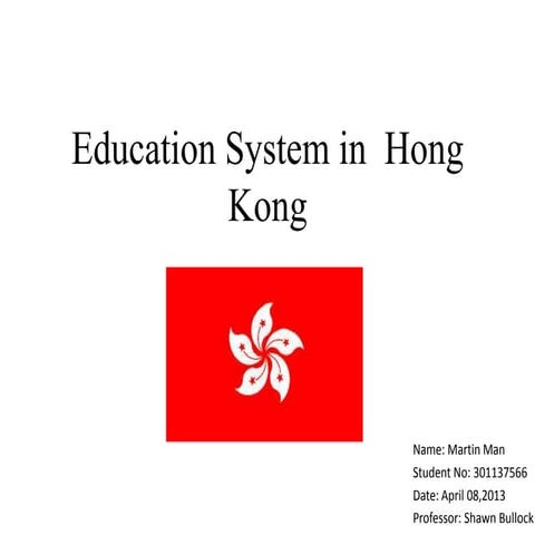 Education System in Hong Kong