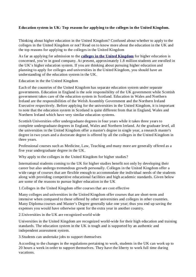 reasons for applying