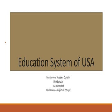 Education system of usa