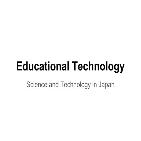 Education & Technology In japan
