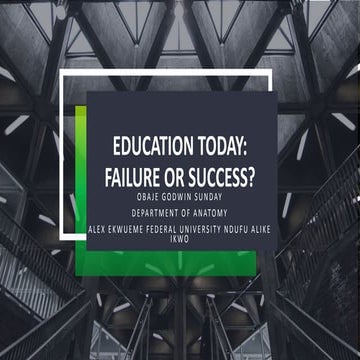 Education today: failure or success?