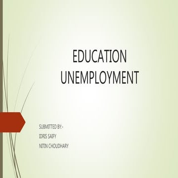 Education unemployment