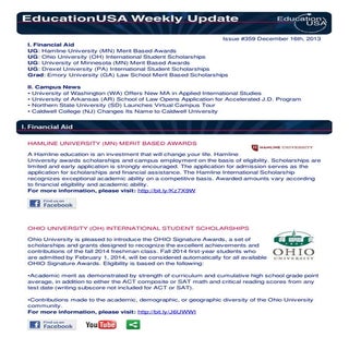 EducationUSA Weekly Update, #359, D...