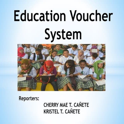 Education voucher system reprt