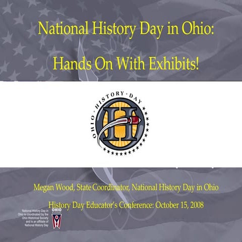Creating Exhibits for NHD-OH | PPT