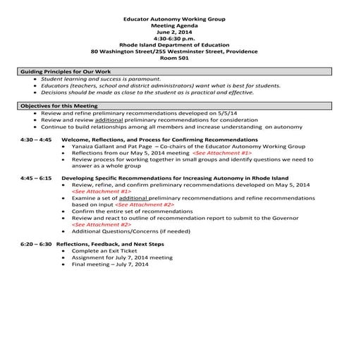 Educator autonomy work group agenda 6.2.14