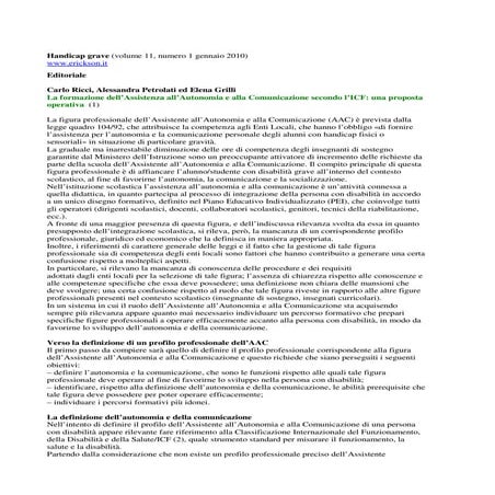 Educatori e icf  articolo