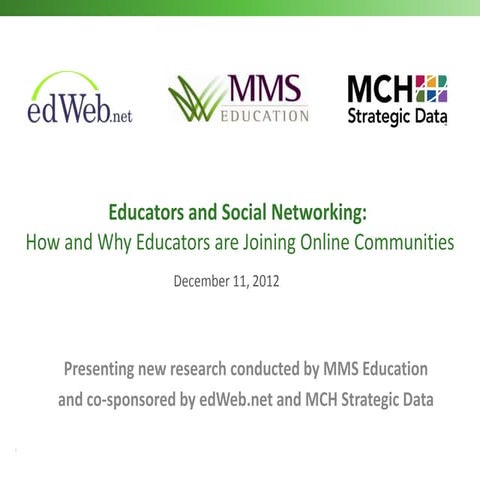 Educators and Social Networking Webinar Slides