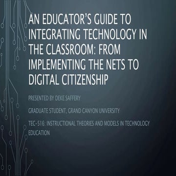 Educators Guide to Technology Integration in the Classroom