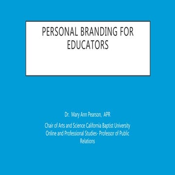Personal Branding for Educators