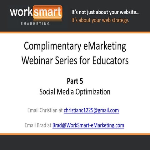 Social Media Optimization Best Practices for Educators and Educational Instit...