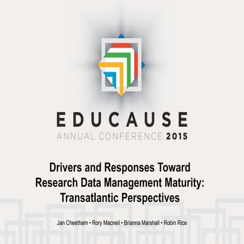 Educause 2015 RDM Maturity 