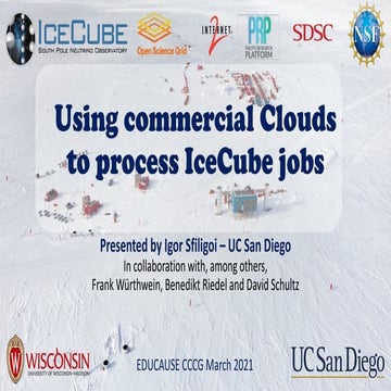 Using commercial Clouds to process IceCube jobs